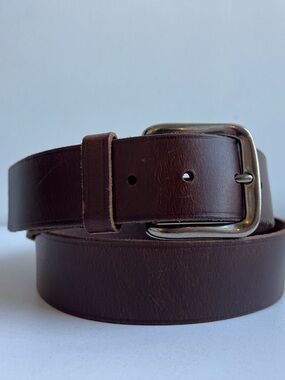 Frye Brown Leather Belt USA Made Size 36